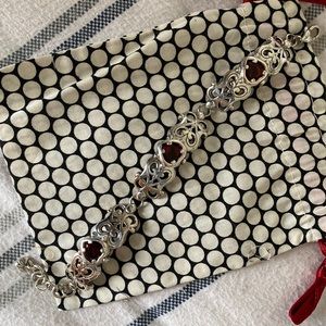 Brighton bracelet with garnet colored stones